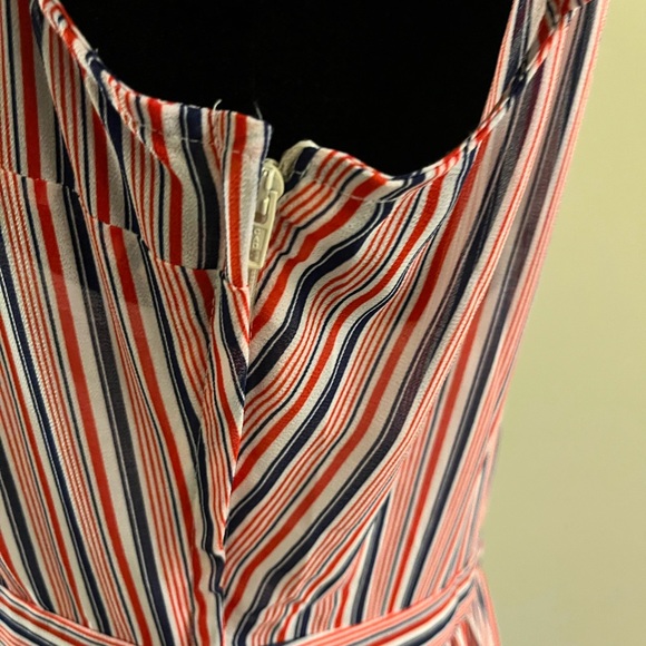 ModCloth Striped Red and Blue Women's Dress - Picture 4 of 5